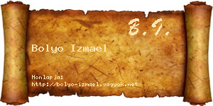 Bolyo Izmael névjegykártya